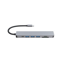 Equip Dock 7-1 USB-C- HDMI, 3xUSB-A, SD / TF, 100W USB-C 0.25m Equip Dock 7-1 USB-C- HDMI, 3xUSB-A, SD / TF, 100W USB-C 0.25m