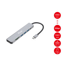 Equip Dock 7-1 USB-C- HDMI, 3xUSB-A, SD / TF, 100W USB-C 0.25m Equip Dock 7-1 USB-C- HDMI, 3xUSB-A, SD / TF, 100W USB-C 0.25m