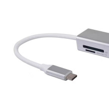 Transition adapter USB-C to HDMI / 2xUSB3.0 / SD / TF 4K / 30Hz 0.15m Aluminum. Transition adapter USB-C to HDMI / 2xUSB3.0 / SD / TF 4K / 30Hz 0.15m Aluminum.