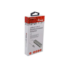 Transition adapter USB-C to HDMI / 2xUSB3.0 / SD / TF 4K / 30Hz 0.15m Aluminum. Transition adapter USB-C to HDMI / 2xUSB3.0 / SD / TF 4K / 30Hz 0.15m Aluminum.