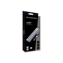 CONCEPTRONIC 7-portu USB-A3.0 / -C skirstytuvas su 7xA3.0 be maitinimo šaltinio, juodas CONCEPTRONIC 7-portu USB-A3.0 / -C skirstytuvas su 7xA3.0 be maitinimo šaltinio, juodas