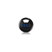Hub 4-portu IcyBox USB 3.0 IB-HUB1403 Red galda USB centrmezgls mazumtirdzniecībai Hub 4-portu IcyBox USB 3.0 IB-HUB1403 Red galda USB centrmezgls mazumtirdzniecībai