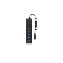 Hub 7-portu IcyBox USB 3.0 IB-HUB1700-C3 USB 3.0 Type-C (b) mazumtirdzniecība Hub 7-portu IcyBox USB 3.0 IB-HUB1700-C3 USB 3.0 Type-C (b) mazumtirdzniecība