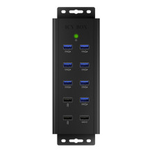 USB centrmezgls Icy Box 7x USB-A 3.0 (IB-HUB1703-QC3)