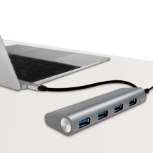 Šakmuo su 4xUSB 3.1, USB-C, aliuminio korpusu Šakmuo su 4xUSB 3.1, USB-C, aliuminio korpusu