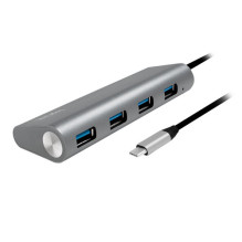 Hub ar 4xUSB 3.1, USB-C, alumīnija korpuss Hub ar 4xUSB 3.1, USB-C, alumīnija korpuss
