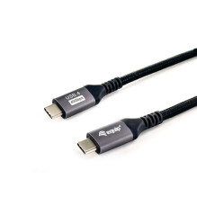 Equip USB-C4.0- C Gen3 cable PD240W St / St 1.20m Black