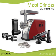Brock MG 1601 RD mėsmalė 1400W, Red / Plienas