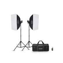 Studio Flash Kit - Godox MS300V F Dual Flash Units 300Ws Softboxes Studio Flash Kit - Godox MS300V F Dual Flash Units 300Ws Softboxes