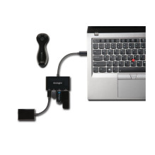 USB centrmezgls Kensington 2x USB-C + 2x USB-A 3.0 (K39124EU) USB centrmezgls Kensington 2x USB-C + 2x USB-A 3.0 (K39124EU)