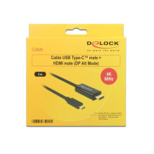 USB kabelis Delock USB-C - HDMI 3 m Black (85292) USB kabelis Delock USB-C - HDMI 3 m Black (85292)