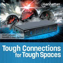 USB centrmezgls Manhattan 7-Port USB3.0 centrmezgls rūpnieciskai lietošanai USB centrmezgls Manhattan 7-Port USB3.0 centrmezgls rūpnieciskai lietošanai
