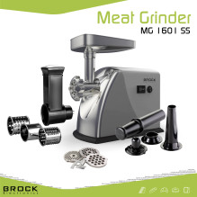 Brock MG 1601 SS Meat Grinder 1400W, Red / Steel