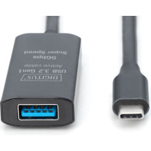 Aktīvs USB-C - USB-A pagarinātājs, USB 3.2 Gen1 5Gbps, 10m Aktīvs USB-C - USB-A pagarinātājs, USB 3.2 Gen1 5Gbps, 10m