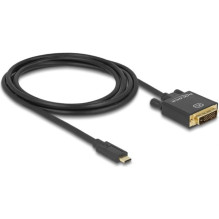 Delock USB Type-C kabelis ar spraudni DVI 24+1 spraudnis DP-Alt režīms 4K 30 Hz 2 m īss