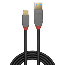 LINDY USB 3.2 Type A to C Cable, 5A PD, Anthra Line 2m