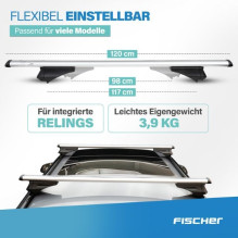 Fischer „CrossLine“ 1,2 m atviros turėklų sijos Fischer „CrossLine“ 1,2 m atviros turėklų sijos