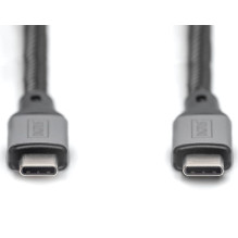 DIGITUS jungiamasis kabelis USB4.0 / C - C 40Gbit / s 1m Juodas DIGITUS jungiamasis kabelis USB4.0 / C - C 40Gbit / s 1m Juodas