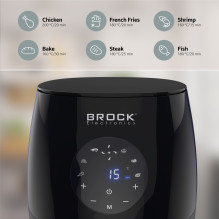 Brock AFD 3502 BK oro gruzdintuvė 3,5L 1200W, juoda