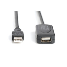 USB 2.0 HighSpeed pagarinātājs kabelis Tips USB A / USB A M / Ž aktīvs 20m Black