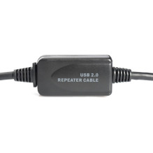 USB 2.0 HighSpeed pagarinātājs kabelis Tips USB A / USB A M / Ž aktīvs 20m Black