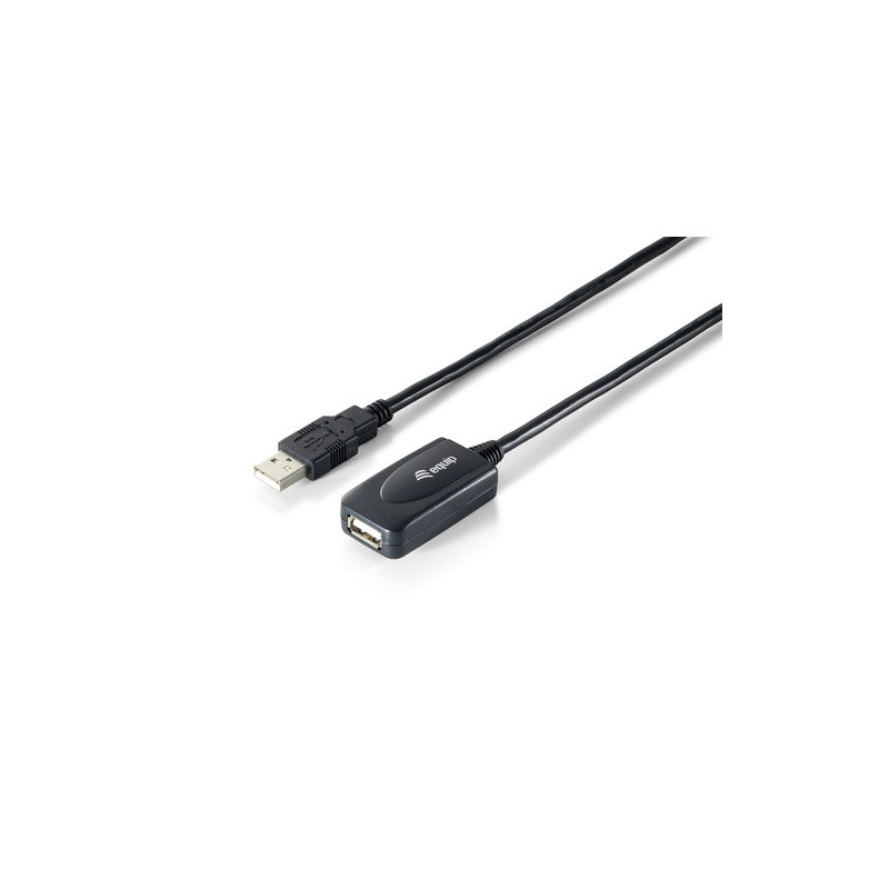 Equip USB-A2.0- Kabelis aktyvus plėtinys St / Bu 15.00m Juodas