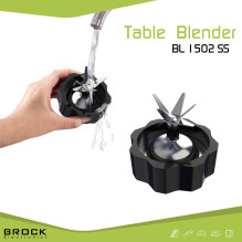 Brock BL 1502 SS Table Blender 500W, Steel / Black