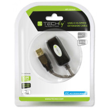 Techly USB 2.0 aktyvus prailginimo kabelis, didelės spartos, 10m, juodas