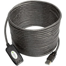 Techly USB 2.0 aktyvus prailginimo kabelis, didelės spartos, 10m, juodas