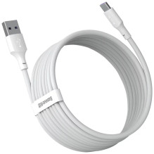 Baseus Type-C Simple Wisdom cable (2pcs / set), 5A, 1.5m, White (TZCATZJ-02) Baseus Type-C Simple Wisdom cable (2pcs / set), 5A, 1.5m, White (TZCATZJ-02)