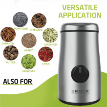 Brock CG 1050 SS Coffee Grinder 150W, Steel