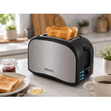 Brock BT 1003 SS Toaster 800W, Black / Steel