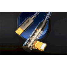 Joyroom Gaming Cable Lightning (Angled) - Type-C (Straight) cable 20W, 480mb / s, 1.2m, Blue (S-CL020A6) Joyroom Gaming Cable Lightning (Angled) - Type-C (Straight) cable 20W, 480mb / s, 1.2m, Blue (S-CL020A6)