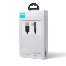 Joyroom Žaidimų kabelis Type-C (kampinis) - USB (tiesus) kabelis 3A, 480mb / s, 1.2m, juodas (S-UC027A6) Joyroom Žaidimų kabelis Type-C (kampinis) - USB (tiesus) kabelis 3A, 480mb / s, 1.2m, juodas (S-UC027A6)