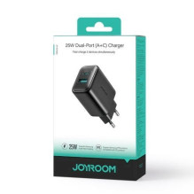Joyroom Ceļojumu lādētājs C+U. PD 25W, SFC, PPS, Black (JR-TCF13)