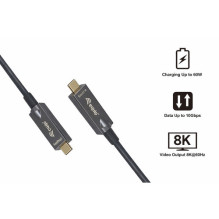 USB cable Equip Equip USB-C3.2- C AOC 8K PD60W St / St 15.00m Black USB cable Equip Equip USB-C3.2- C AOC 8K PD60W St / St 15.00m Black