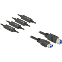 USB kabelis Delock USB-A - USB-B 20 m juodas (85382) USB kabelis Delock USB-A - USB-B 20 m juodas (85382)