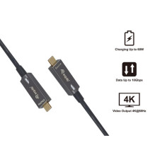 USB-C 3.2 to USB-A Active Optical Cable 4K PD60W St / St 7.50m Black USB-C 3.2 to USB-A Active Optical Cable 4K PD60W St / St 7.50m Black