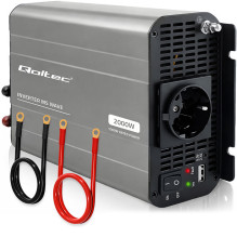 Voltage converter with modified sine wave, 12V to 230V, 1000 / 2000W, USB, LiFePO compatible