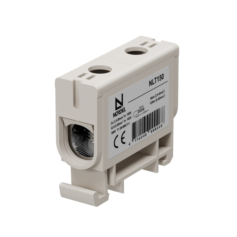 NLT150 Universal terminal 1x2.5-50 mm², gray, for aluminum / copper (Al / Cu) conductors