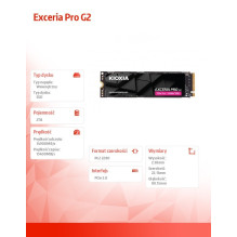 Kioxia Exceria Pro G2 2 TB (PCIe 5.0 x4, M.2 2280) Kioxia Exceria Pro G2 2 TB (PCIe 5.0 x4, M.2 2280)