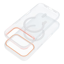Case for iPhone 17 Pro Max / 18 Pro Max Go Orange compatible with MagSafe transparent Case for iPhone 17 Pro Max / 18 Pro Max Go Orange compatible with MagSafe transparent