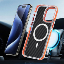 Case for iPhone 17 Pro Max / 18 Pro Max Fiber compatible with MagSafe orange Case for iPhone 17 Pro Max / 18 Pro Max Fiber compatible with MagSafe orange