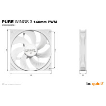be quiet! Pure Wings 3 140mm PWM White