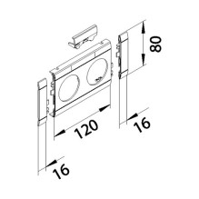 Hager GB080219016 cable magistralinės sistemos priedas