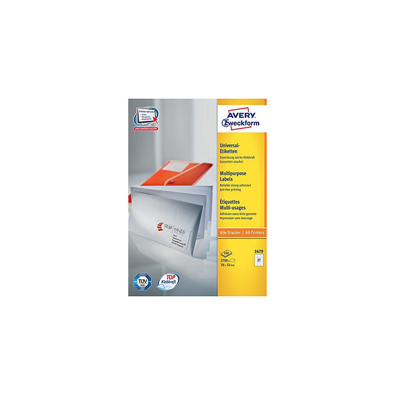 Avery 3479 spausdintuvo etiketė