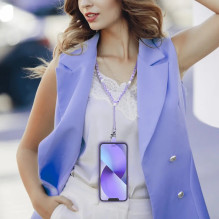 Riff Crystal Phone lanyard / pendant / cord length 74cm (37cm in the loop) / on neck Purple Riff Crystal Phone lanyard / pendant / cord length 74cm (37cm in the loop) / on neck Purple