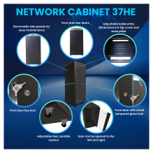 Extralink 37U 600X1000 STANDING RACKMOUNT CABINET BLACK