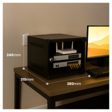 Extralink LITE 4U 10 280X310 WALL-MOUNTED RACKMOUNT CABINET BLACK Extralink LITE 4U 10 280X310 WALL-MOUNTED RACKMOUNT CABINET BLACK