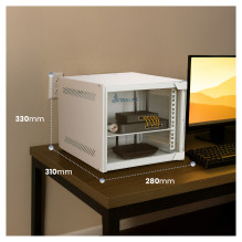 Extralink LITE 6U 10 280X310 WALL-MOUNTED RACKMOUNT CABINET GRAY